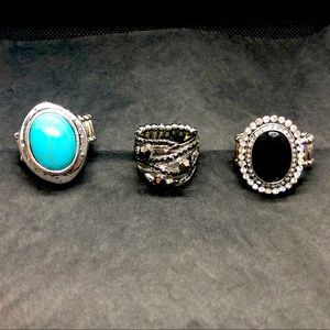 Lot of Three Paparazzi Stretch Rings